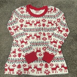 Hannah Andersson Dear Deer holiday print Pajama top